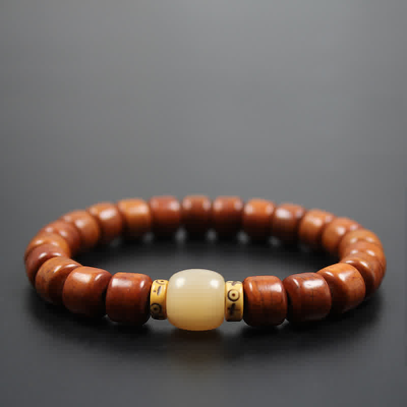 Buddha Stones Tibetan Bone Beads Om Mani Padme Hum Strength Bracelet - image 5