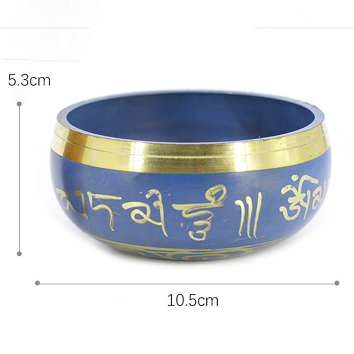 Buddha Stones Tibetan Sound Bowl Handcrafted for Relaxation Meditation Prayer Singing Bowl Set - 4.13N (10.5CM) - image 10