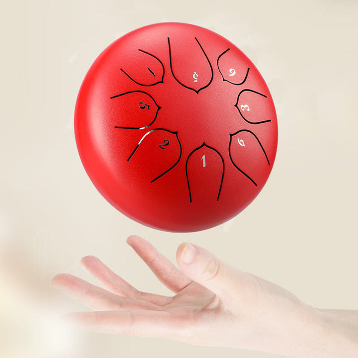 Buddha Stones Steel Tongue Drum Sound Healing Meditation Lotus Pattern Drum Kit 8 Note 6 Inch Percussion Instrument - image 4