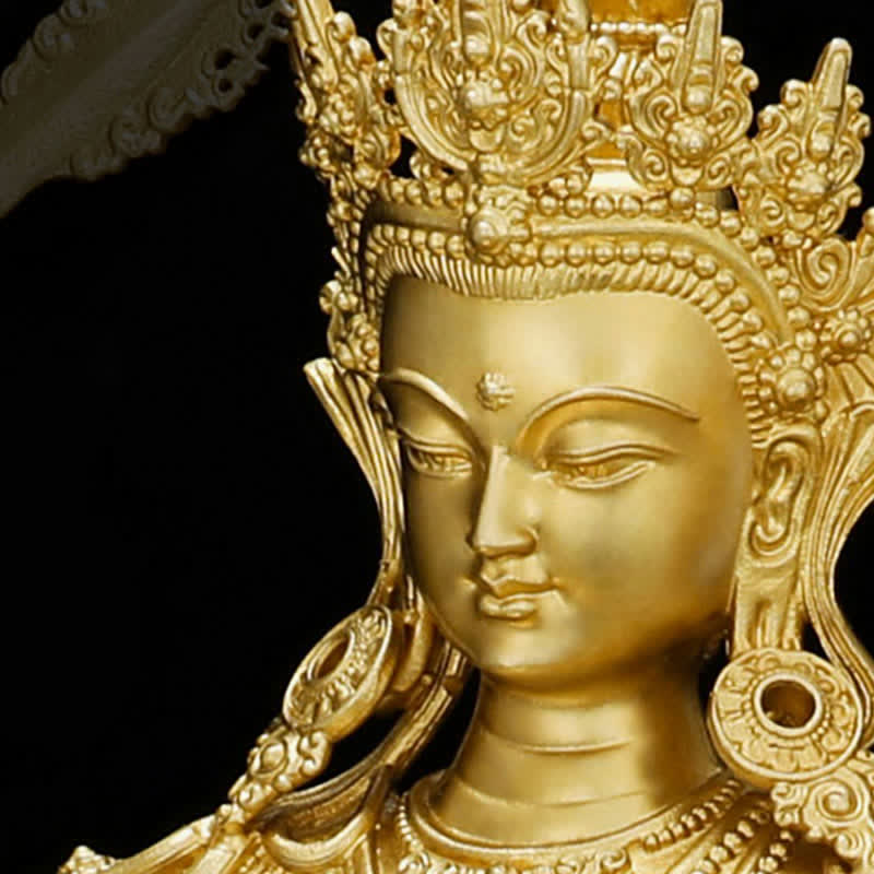 Buddha Stones Shakyamuni Amitabha Medicine Buddha Figurine Serenity Copper Statue Home Decoration - image 14