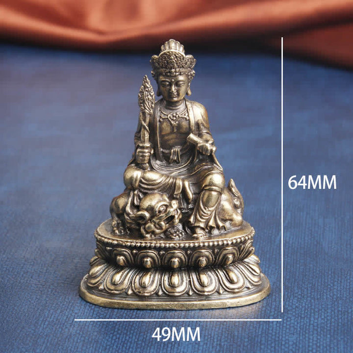 Buddha Stones Manjusri Bodhisattva Serenity Copper Statue Decoration - image 8