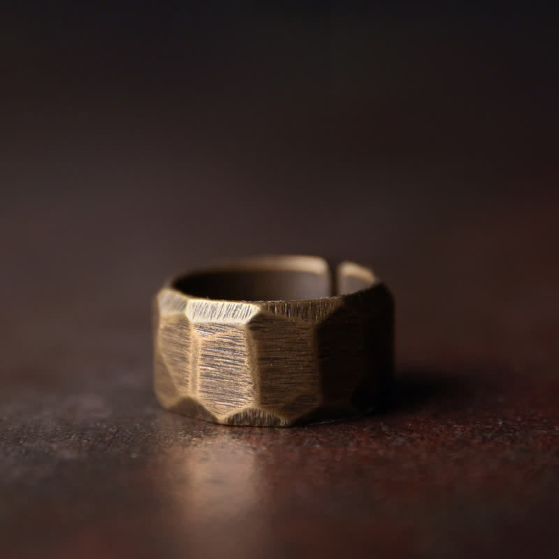 Buddha Stones Tibetan Simple Design Copper Wealth Ring - 49.6mm - 10mm - image 15