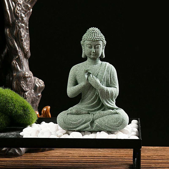 Buddha Stones Tibetan Meditation Contemplation Buddha Serenity Compassion Statue Figurine Decoration - image 6