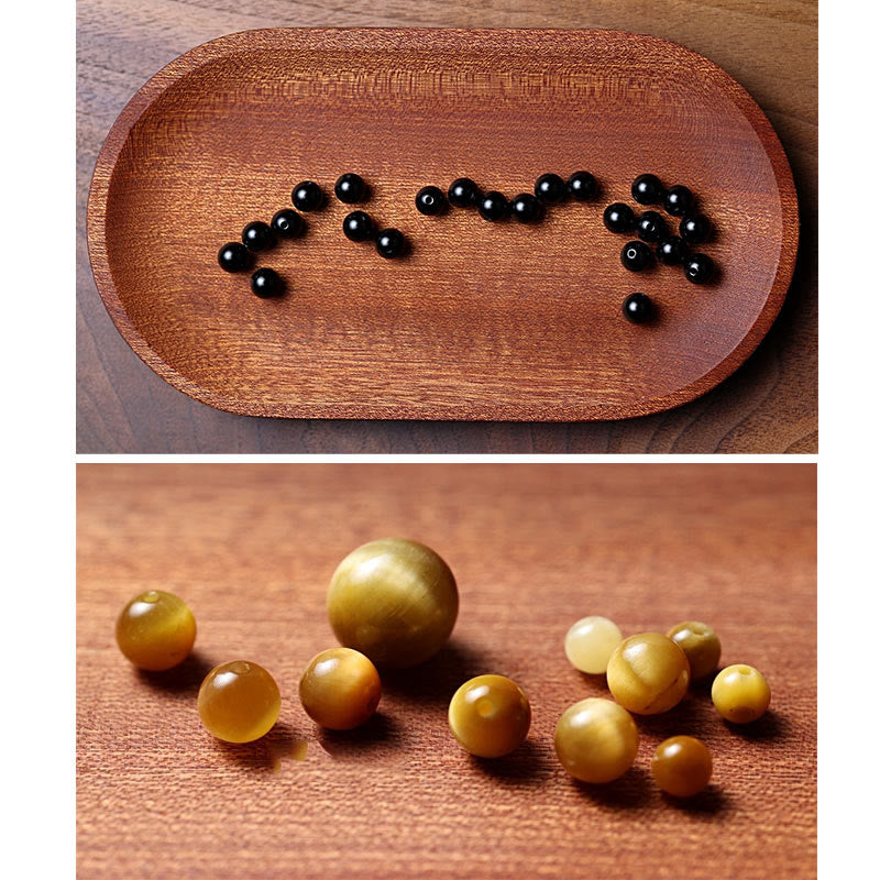 Buddha Stones Tibetan 108 Mala Beads Black Onyx Tiger Eye Beads Nine Palaces Bagua Protection Bracelet - image 4