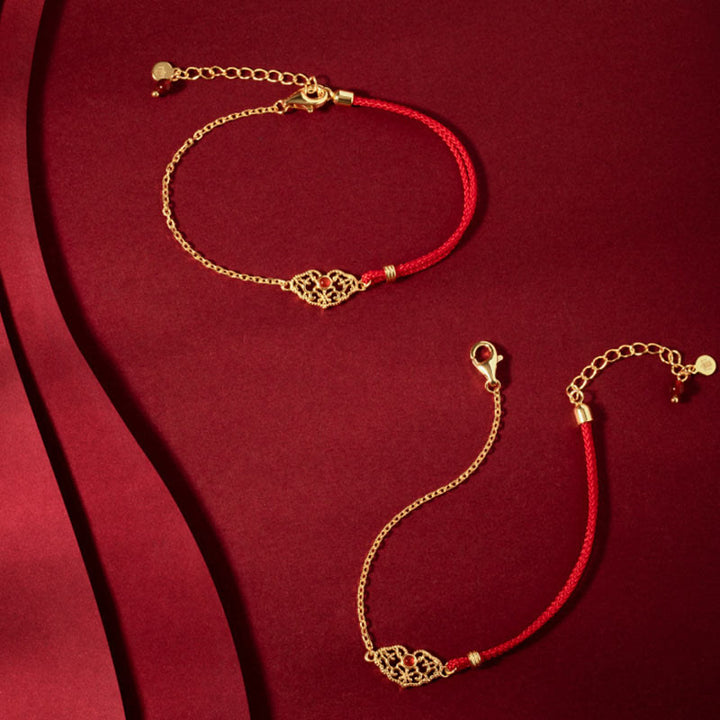 Buddha Stones Lock of Good Wishes Luck Strength Chain Bracelet - image 4