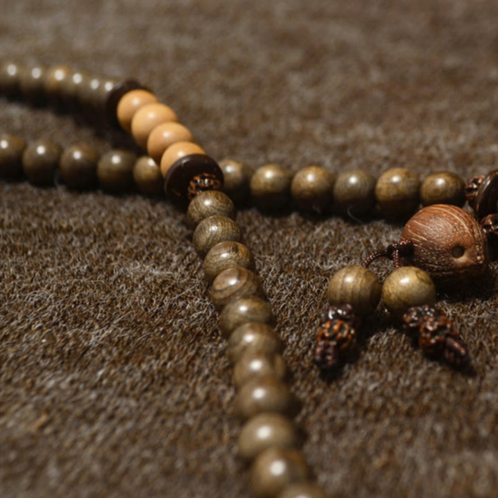 Buddha Stones Tibetan Sandalwood Protection Charm Mala Bracelet - image 13