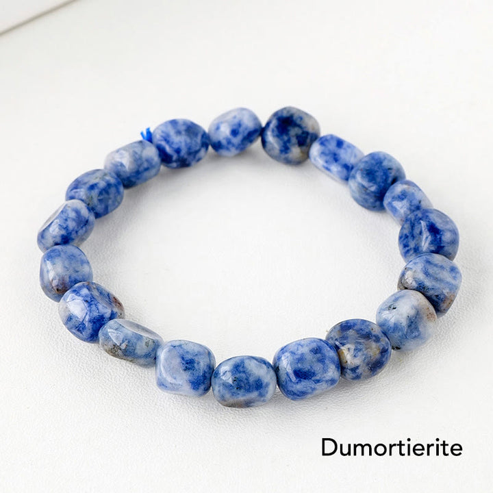 Natural Irregular Shape Crystal Stone Spiritual Awareness Bracelet - Dumortierite - image 34