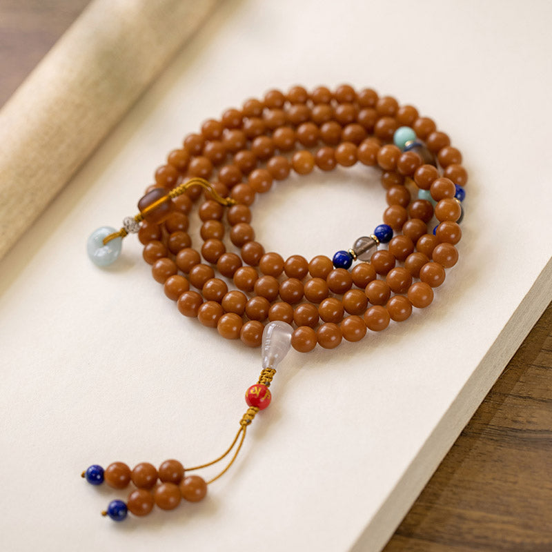Buddha Stones 108 Beads Bodhi Seed Blessing Meditation Bracelet Mala - image 8
