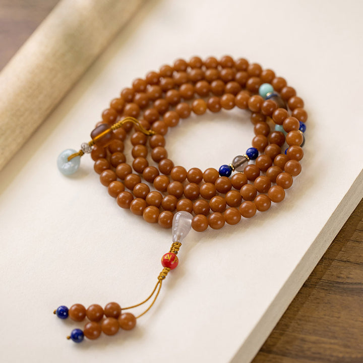 Buddha Stones 108 Beads Bodhi Seed Blessing Meditation Bracelet Mala - image 8