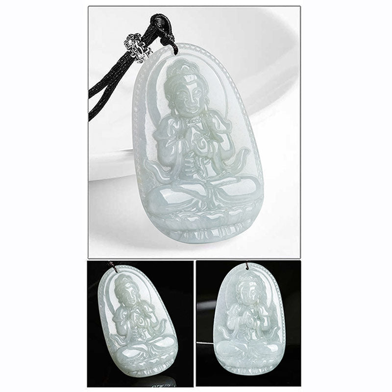 Buddha Stones Chinese Zodiac Natal Buddha Jade Wealth Prosperity Necklace Pendant - image 13