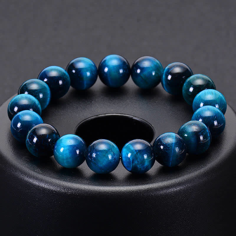 Buddha Stones Blue Tiger Eye Protection Bracelet - image 15
