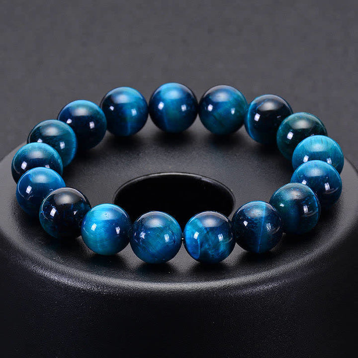 Buddha Stones Blue Tiger Eye Protection Bracelet - image 15