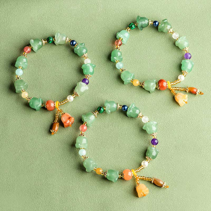 Buddha Stones Green Aventurine Magnolia Flower Luck Bracelet - image 8