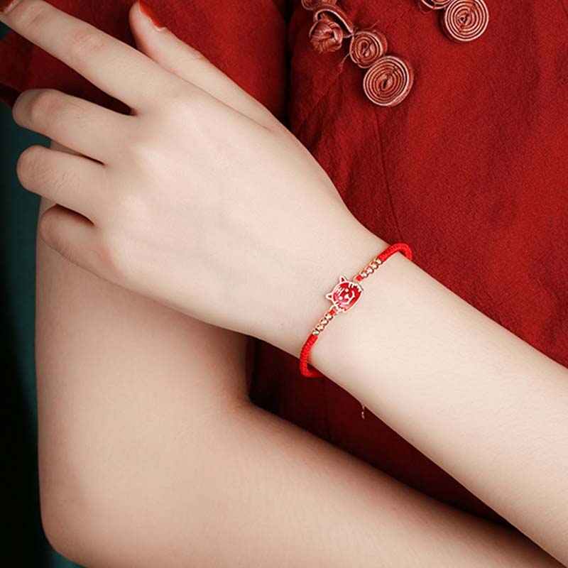 Buddha Stones 12 Chinese Zodiac Lucky Red String Bracelet - image 3