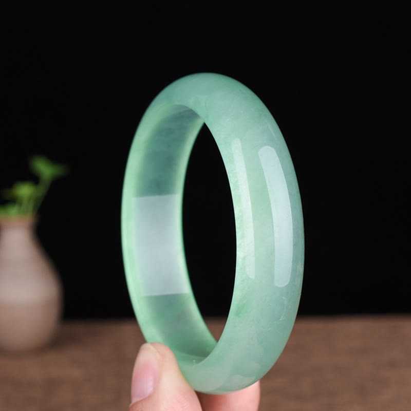 Buddha Stones Natural Jade Luck Healing Prosperity Bangle Bracelet - image 2