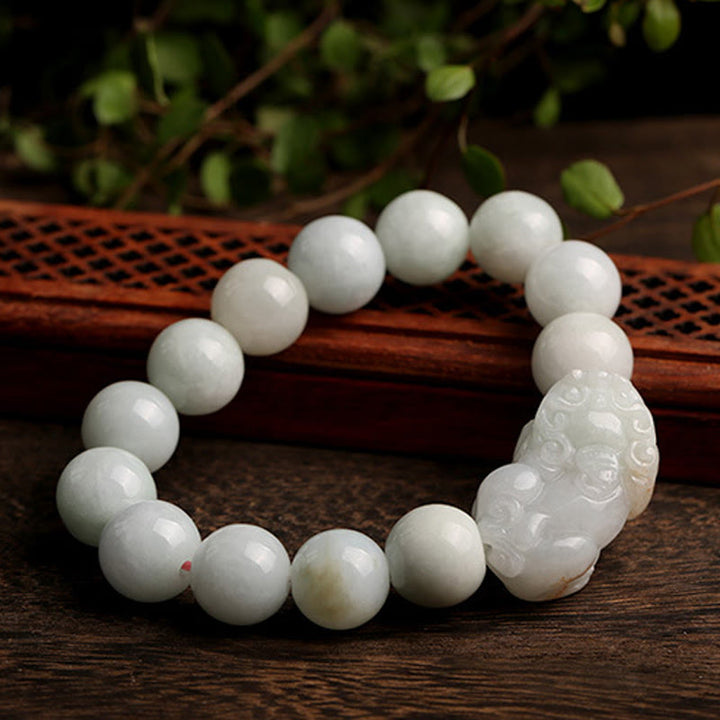 Buddha Stones Fengshui Wealth Prosperity Jade PiXiu Luck Bracelet - image 8