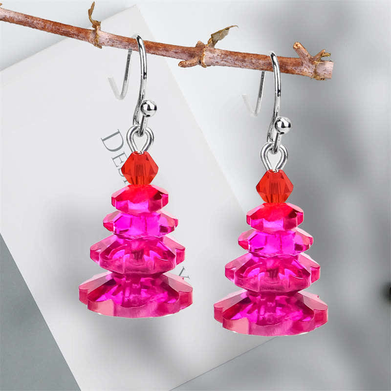 Various Crystals Christmas Tree Amethyst Peace Healing Drop Earrings - image 18