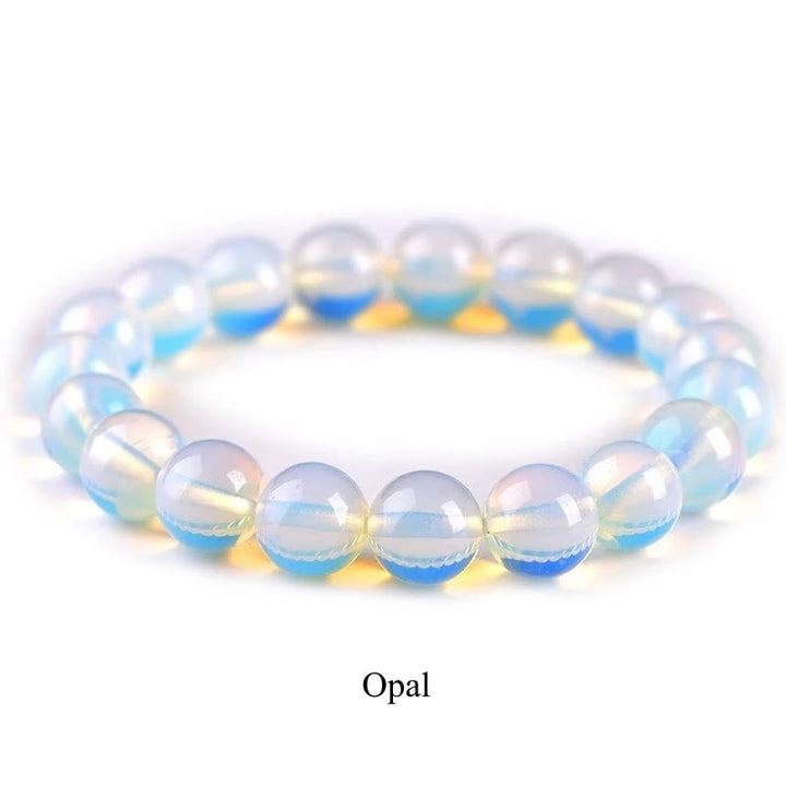 Buddha Stones Natural Stone Quartz Healing Beads Bracelet - 8mm - Opal - image 13