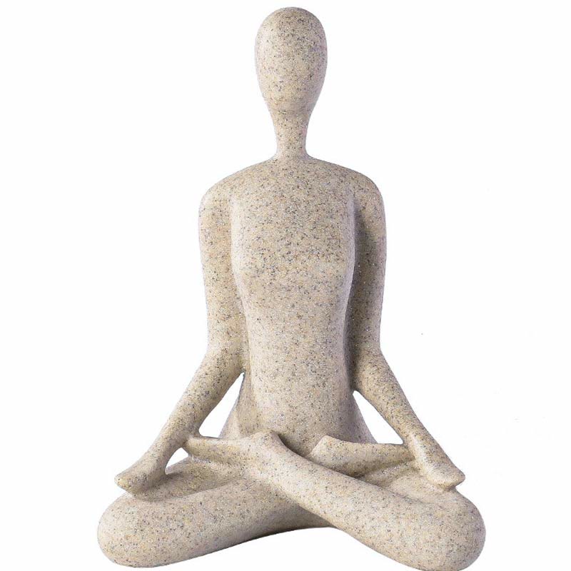 Buddha Stones Abstract Yoga Meditating Exercise Resin Spiritual Figurine Sculpture Desk Decoration - image 12