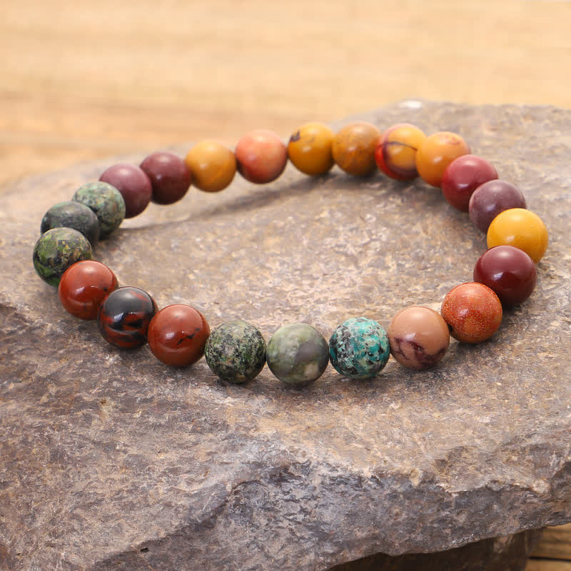 Buddha Stones 108 Mala Beads Mookaite Emotional Growth Bracelet Tassel Necklace Pendant - image 3