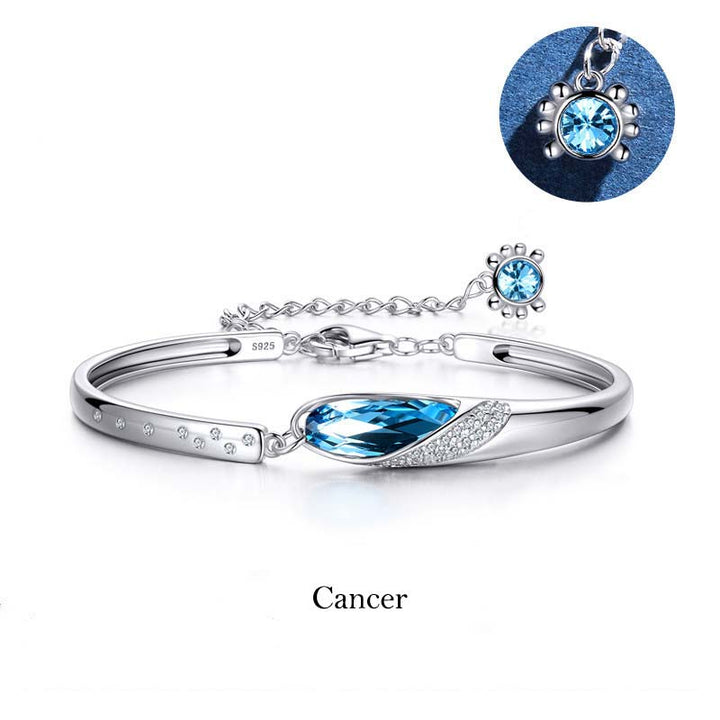 Buddha Stones 925 Silver Plated Copper 12 Constellations of the Zodiac Charm Bracelet - image 9