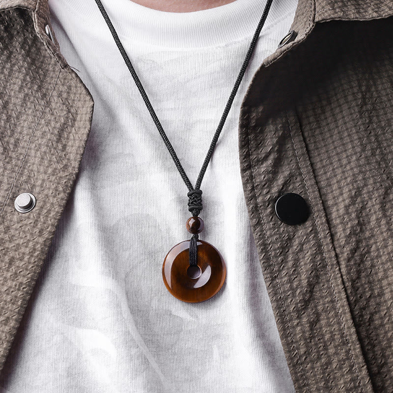 Buddha Stones Lucky Coin Pendant Healing Crystal Gemstone Necklace - image 21