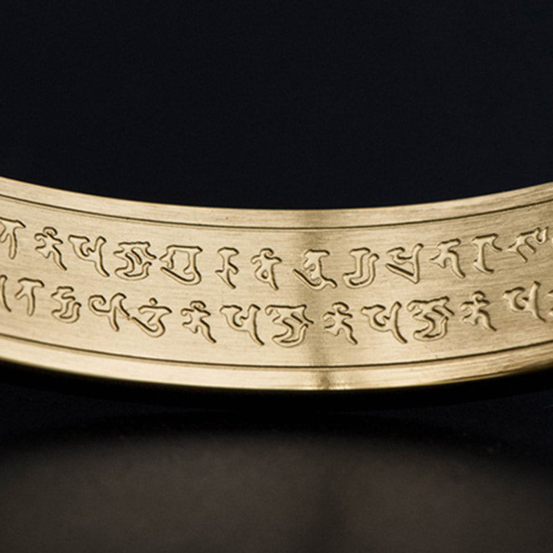 Buddha Stones Shurangama Mantra Engraving Titanium Steel Blessing Bracelet - image 9