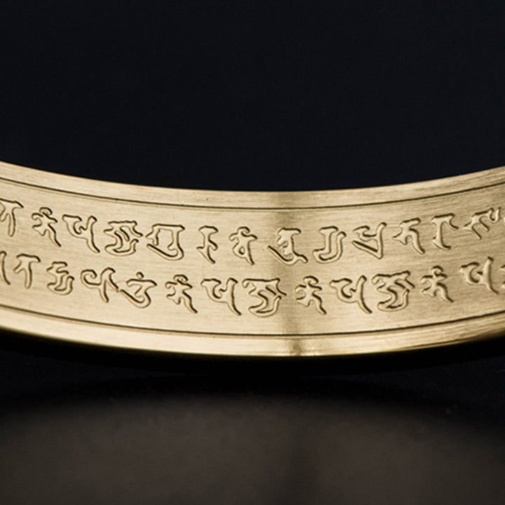 Buddha Stones Shurangama Mantra Engraving Titanium Steel Blessing Bracelet - image 9