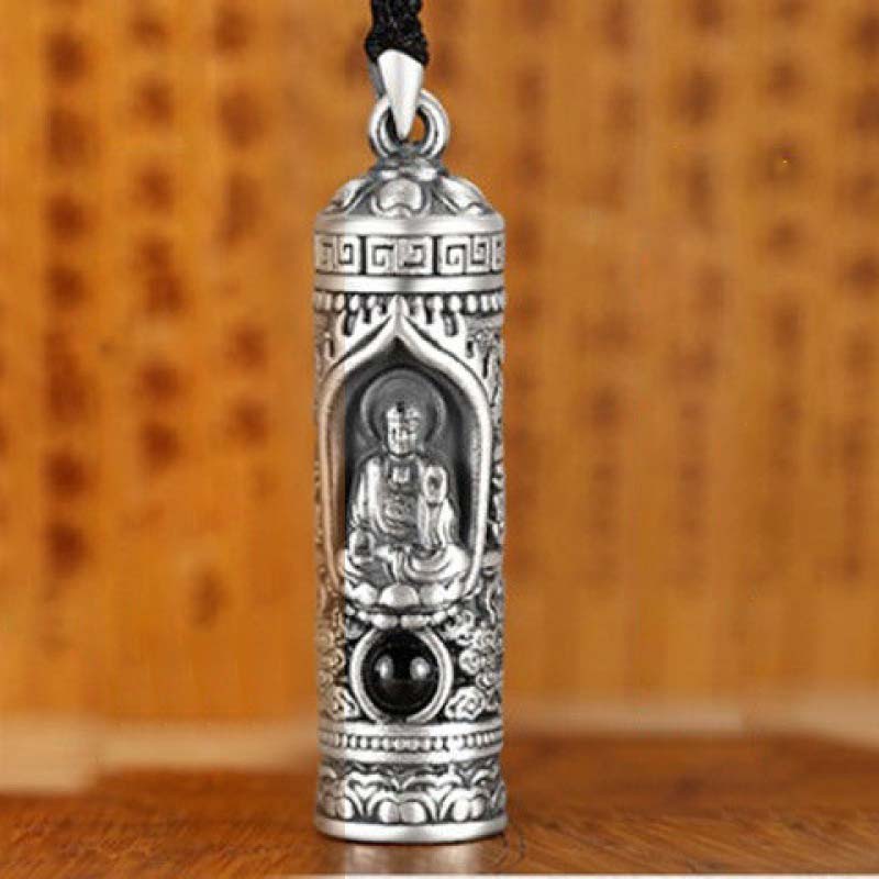 Buddha Stones Chinese Zodiac Natal Buddha Projection Prosperity Necklace Pendant - Goat/Monkey - image 15