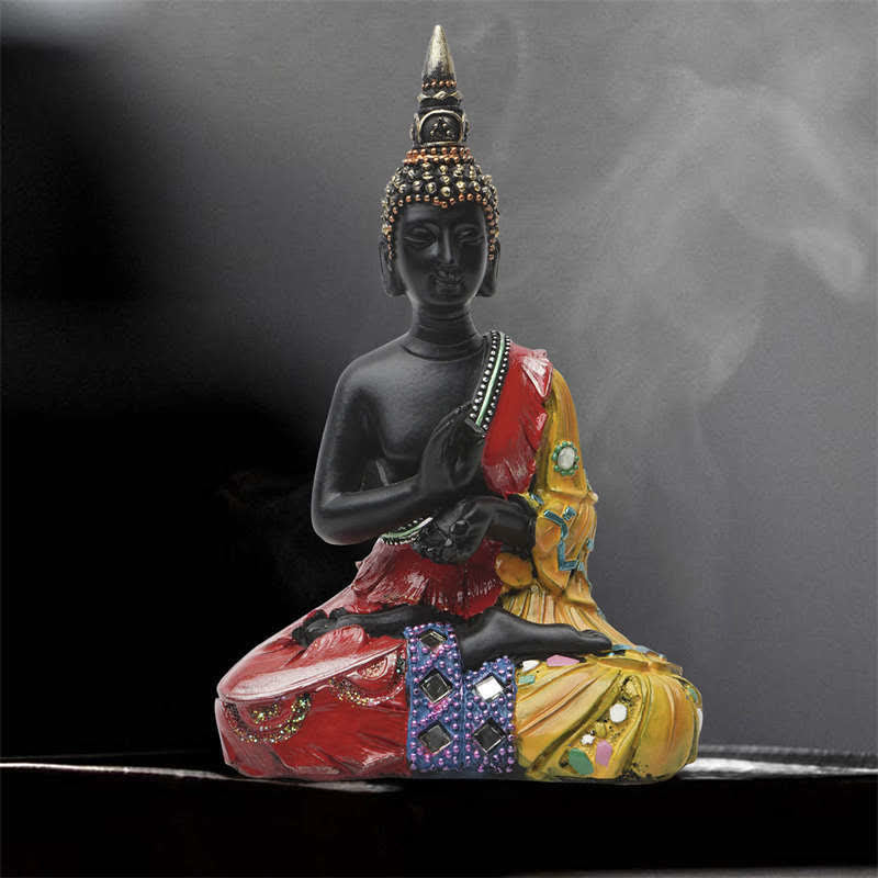 Buddha Stones Thai Buddha Serenity Resin Statue Decoration - image 1