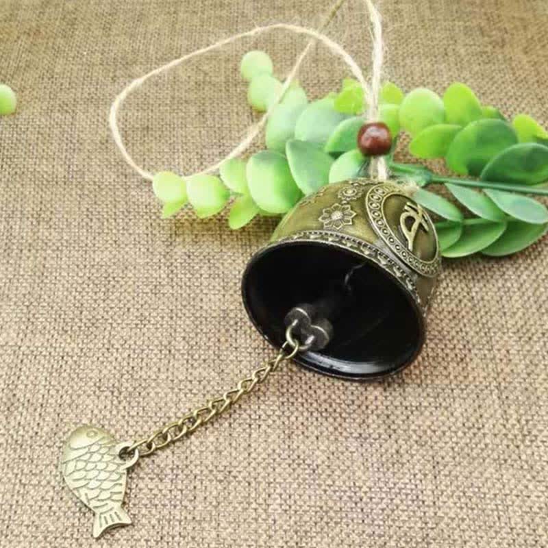 Buddha Stones Feng Shui Buddha Koi Fish Dragon Elephant Wind Chime Bell Luck Wall Hanging Decoration - image 3