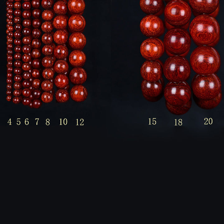 Buddha Stones Tibetan Small Leaf Red Sandalwood Balance Bracelet - image 11