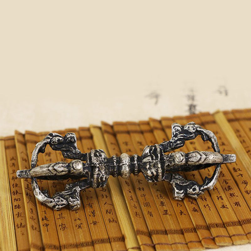 Buddha Stones Tibetan Meditation Bell and Vajra Dorje Copper Decoration Set - image 4