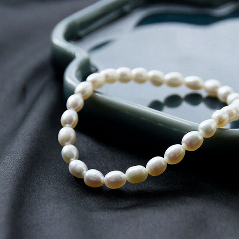 Buddha Stones Natural Pearl Healing Beaded Bracelet - image 8