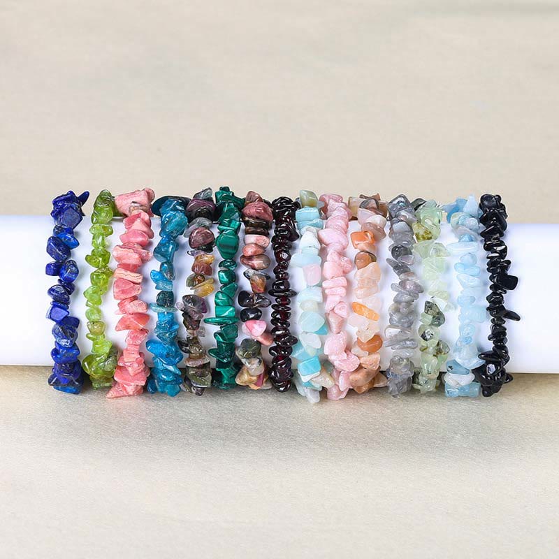 Natural Irregular Shape Crystal Stone Warmth Soothing Bracelet - image 29