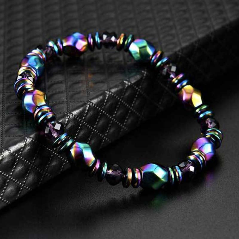 Buddha Stones Rainbow Hematite Wellness Bracelet - image 1