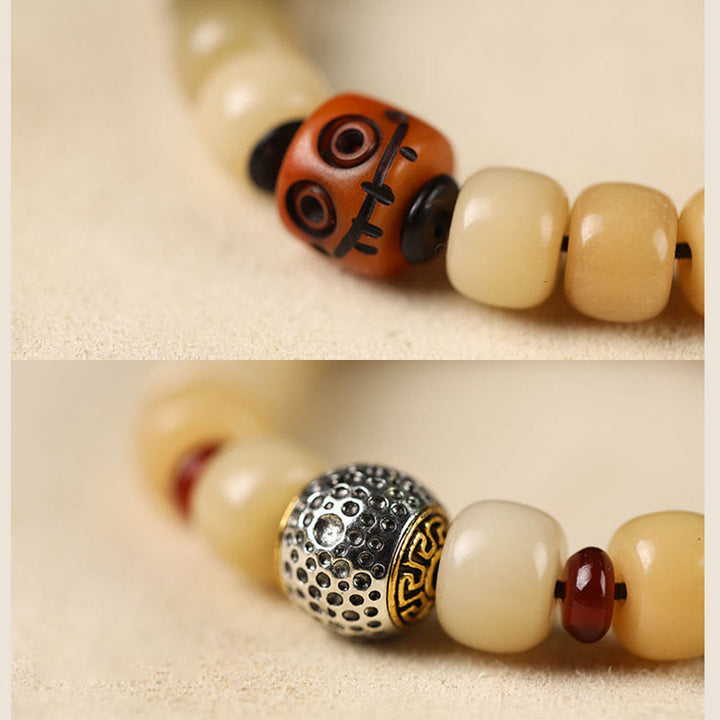 Buddha Stones Natural Bodhi Seed The Lord of the Corpse Forest Om Mani Padme Hum Wisdom Bracelet - image 14