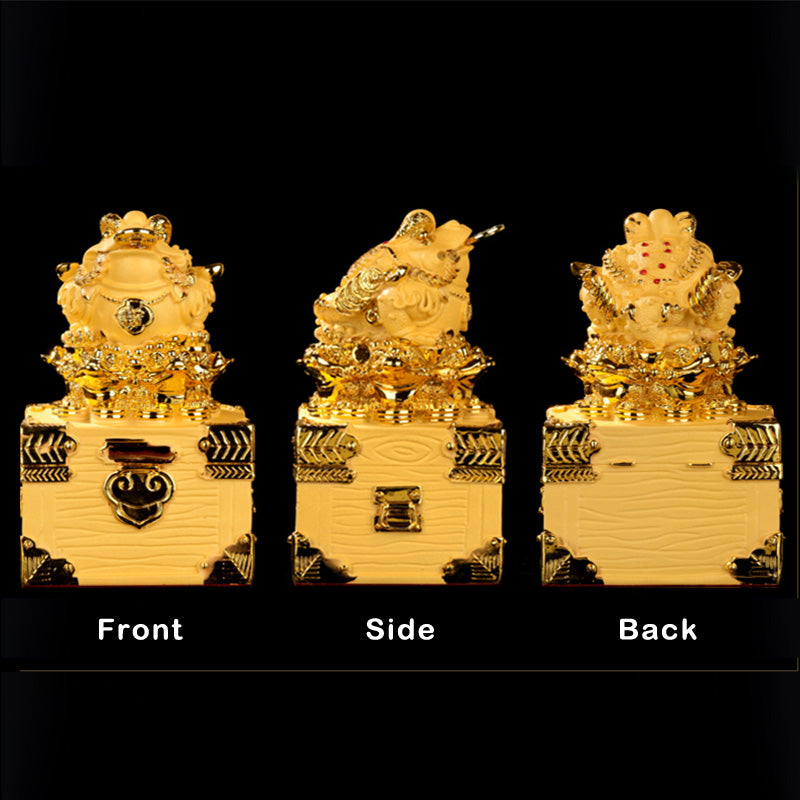 Buddha Stones Feng Shui Money Frog Statue Luck Wealth Decoration - image 8