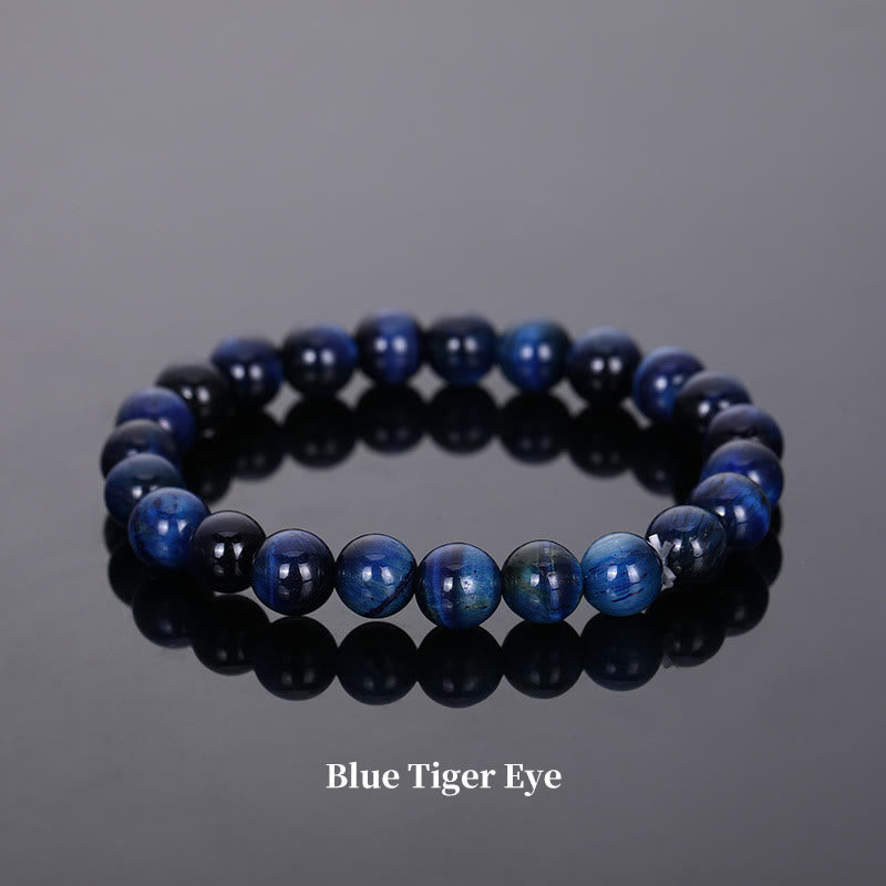 Buddha Stones Natural Stone Quartz Healing Beads Bracelet - 8mm - Blue Tiger Eye - image 36