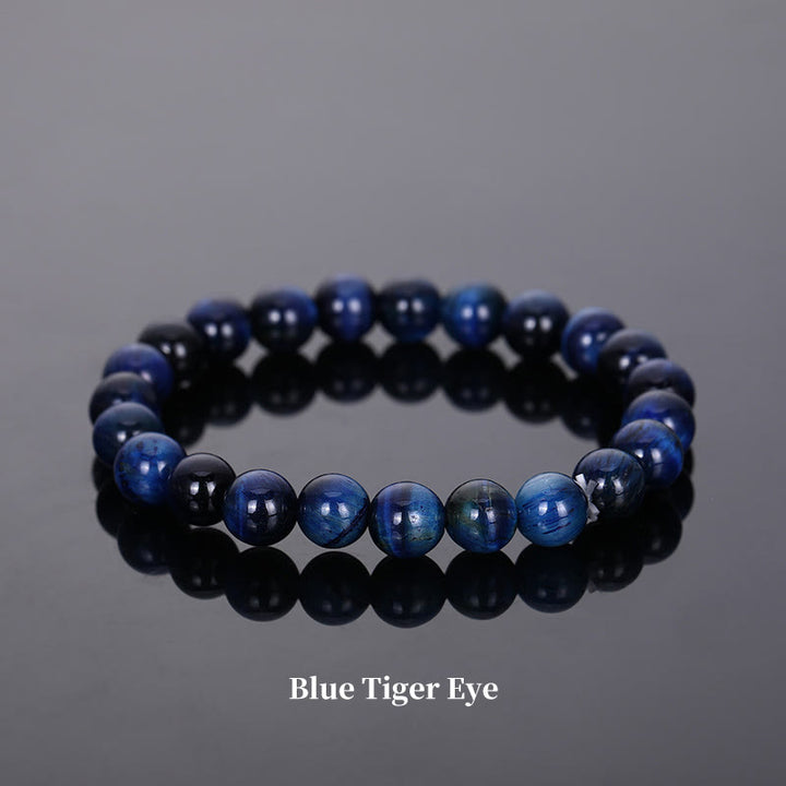 Buddha Stones Natural Stone Quartz Healing Beads Bracelet - 8mm - Blue Tiger Eye - image 36
