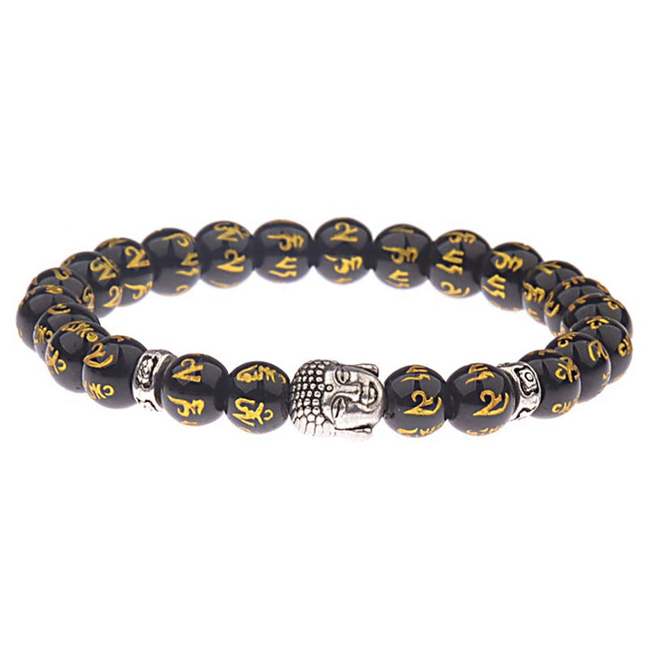 Buddha Stones Tibetan Buddha Mantra Amulet Bracelet - 2 - image 1