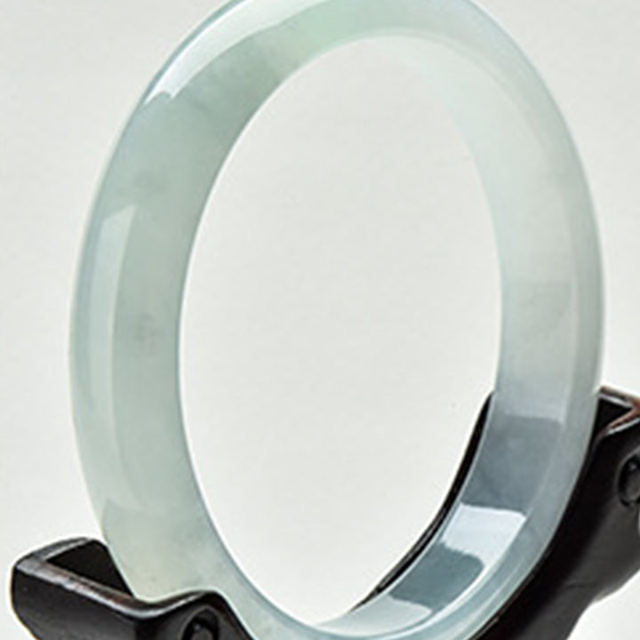 Buddha Stones  Natural Jade Prosperity Wealth Luck Bangle Bracelet - image 4