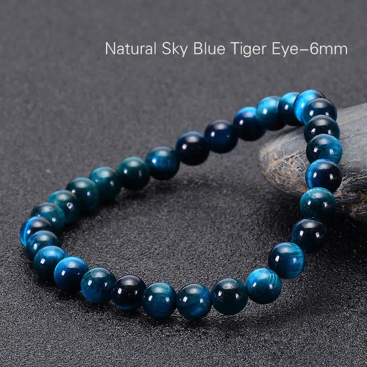 Buddha Stones Blue Tiger Eye Protection Bracelet - image 10
