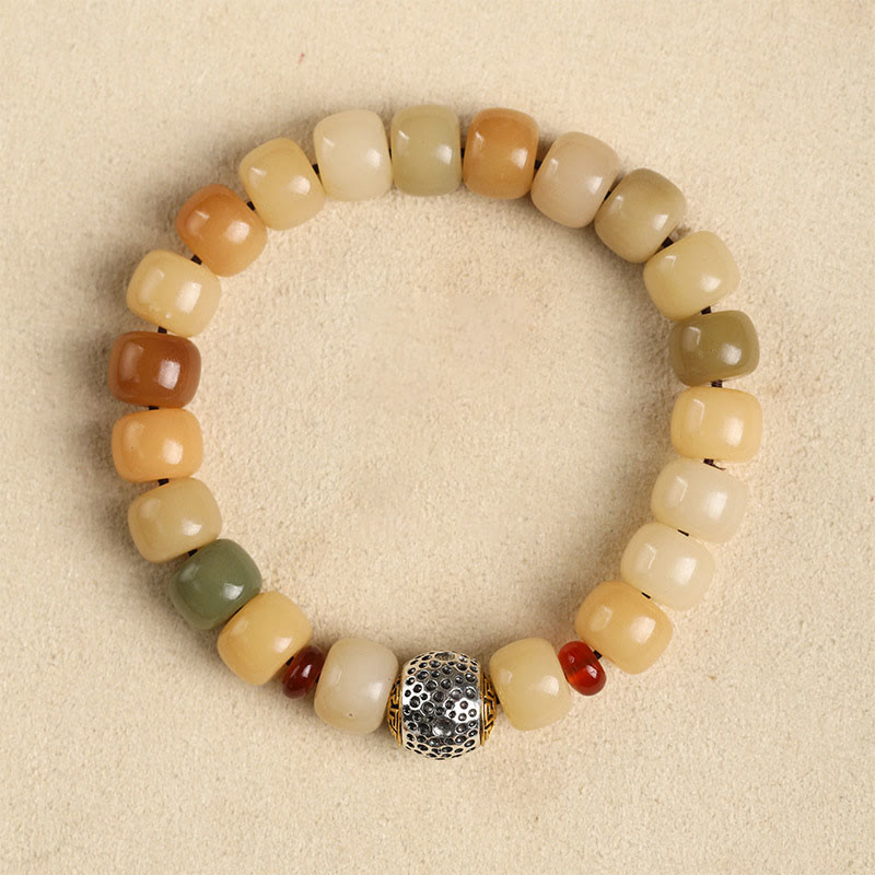 Buddha Stones Natural Bodhi Seed The Lord of the Corpse Forest Om Mani Padme Hum Wisdom Bracelet - Bodhi Seed&Blessing Beads - image 6