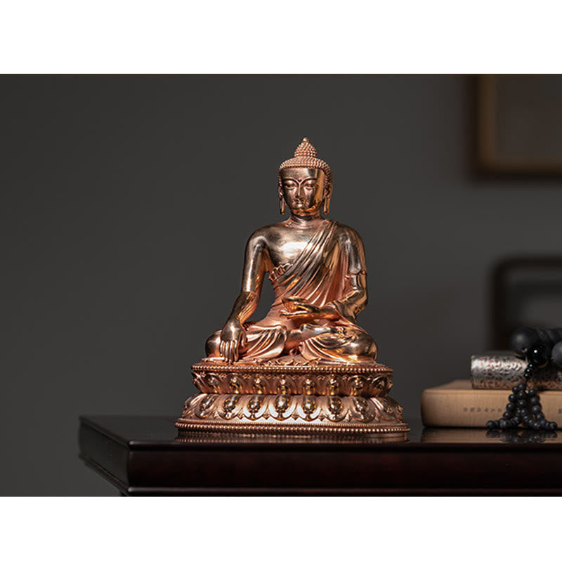 Buddha Stones Gautama Shakyamuni Buddha Figurine Serenity Copper Statue Home Decoration - image 11