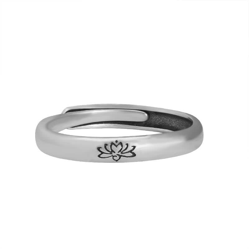 Buddha Stones 925 Sterling Silver Lotus Flower Enlightenment Ring - image 8