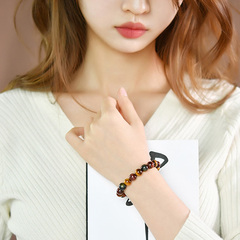 Buddha Stones Natural Tiger Eye Positive Protection Bracelet - image 14