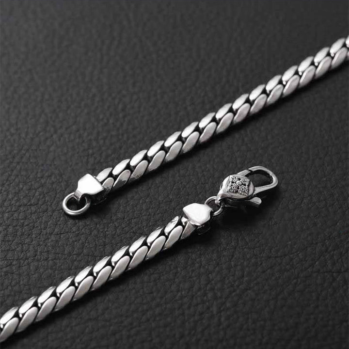 Buddha Stones Double Dorje Vajra Strength Punk Copper Chain Bracelet Necklace - image 16