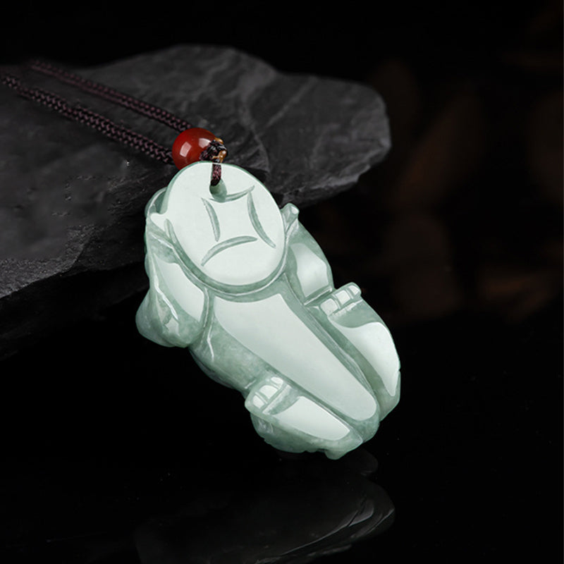 Buddha Stones Jade PiXiu Wealth Luck String Necklace Pendant - image 8