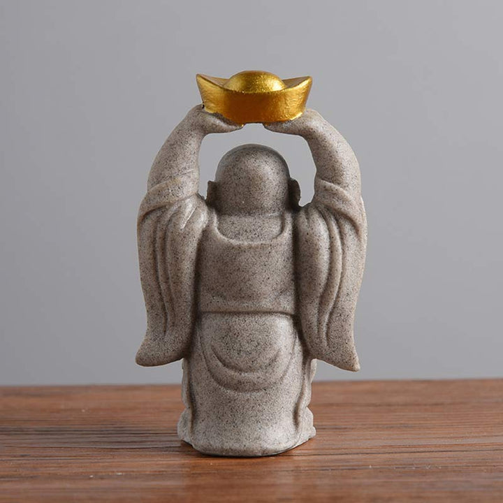 Buddha Stones Laughing Buddha Resin Statue Blessing Home Decoration - image 4